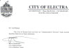 letter fron City Administrator saying that account doesn't exist